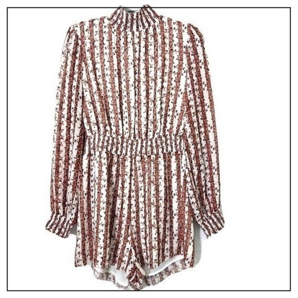 Lost Wander Romper Women S Boho Floral Cottagecore Smocked Puff Sleeve Romantic